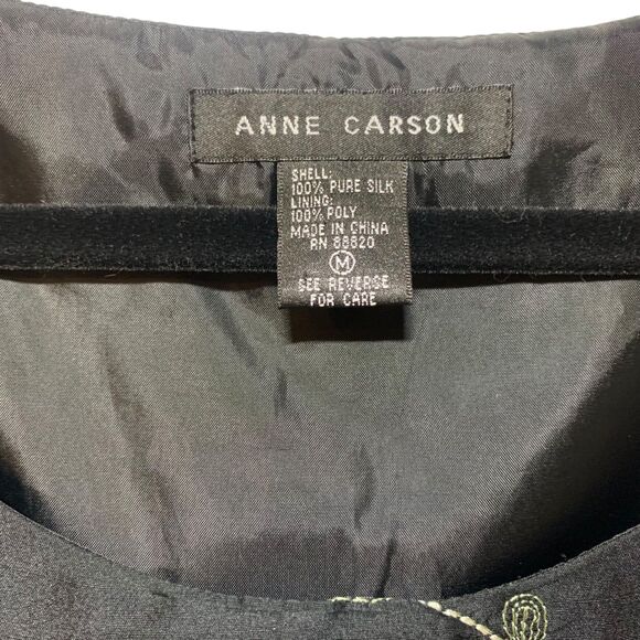 Anne Carson Womens Silk Sleeveless Floral Embroidered Top M Fairy Party Travel - Picture 4 of 6